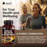 New Leaf Shilajit, Sea Moss & Lions mane Capsules